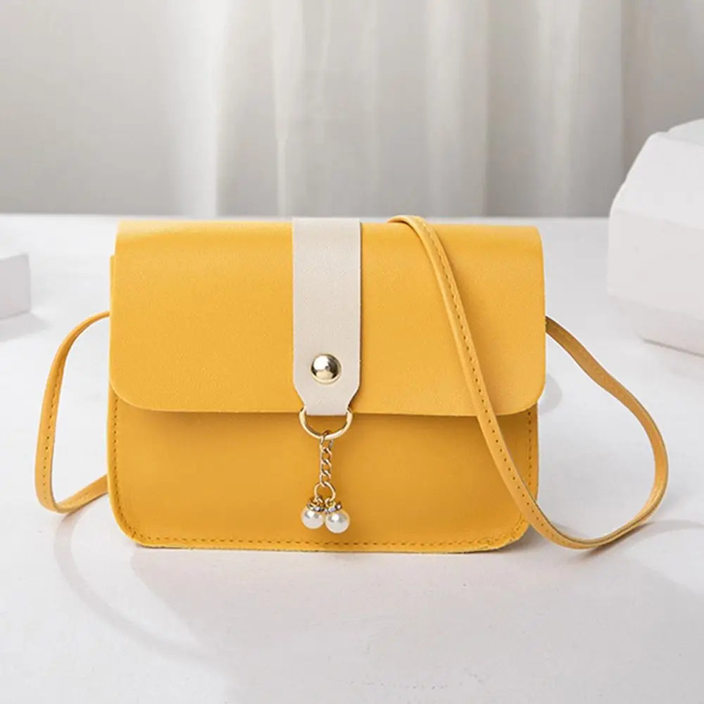 Antmvs Antmvs - Women's Bag Versatile Summer Women's Bag Contrast Small Square Bag With Pearl Pendant Fashion Ladies Bag Crossbody Bag