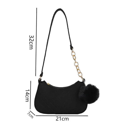 Antmvs Antmvs - Fashion Women Handbag Solid Color Casual Mini Underarm Bag Female Chain Shoulder Pouch Hot Sale Ladies Leather Tote Bag