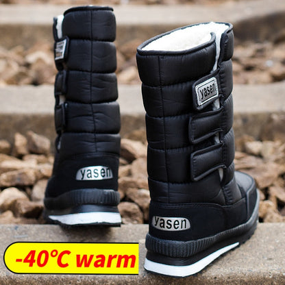 Antmvs Women Boots Platform Men Snow Boots For Woman Shoes Thick Plush Waterproof Men Winter Keep Warm Shoes Red Camo Big Fur Boots