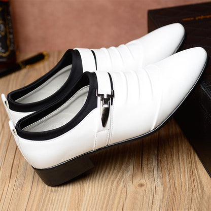 antmvs  Large Size Men Leather Shoes White Brown Business Dress Shoes Slip-On Man Casual Shoe Male Wedding Footwear Zapatillas Hombre