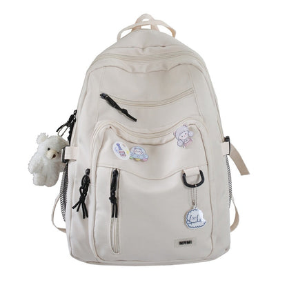 Antmvs Antmvs  Harajuku Cute School Bag For Girls Multi Pocket Waterproof Nylon Women Backpack Fashion Travel Backbags Large Capacity Bookbags