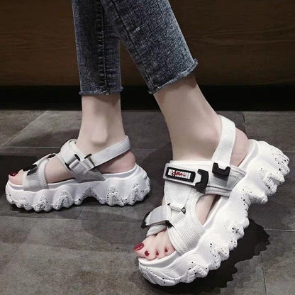 antmvs  6CM Gladiator Platform Women's Sandals 2024 Summer Fashion Women Chunky Beach Sandal Denim Comfortable Sandalias Mujer