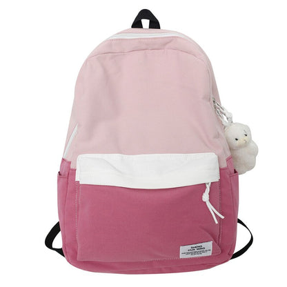 Antmvs Antmvs  Cute Nylon Women Backpack Solid Color Female Student Schoolbag For Teenage Girl Travel Shoulder Bags School Bagpack