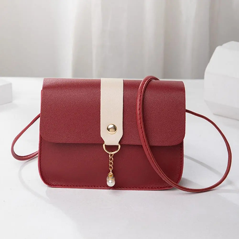 Antmvs Antmvs - Women's Bag Versatile Summer Women's Bag Contrast Small Square Bag With Pearl Pendant Fashion Ladies Bag Crossbody Bag