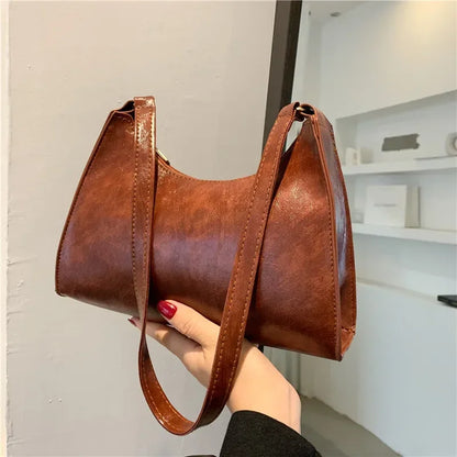 Antmvs Antmvs -  New Fashion Casual Underarm Bag Fashion Network Red Retro Crescent Bag Simple Solid Crossbody Bag Urban Women's Handbag