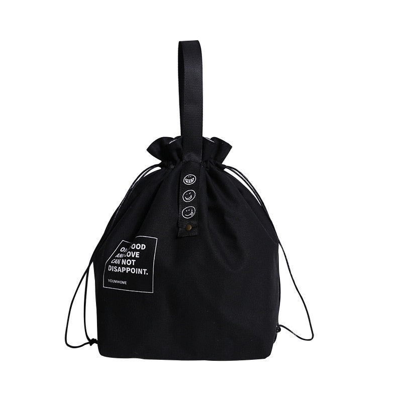 Antmvs Antmvs Lunch Bag Canvas Drawstring Thermal Insulation and Cold Storage High Capacity Camping Student Office Worker