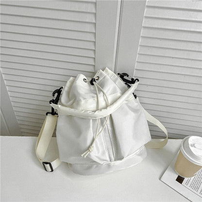 Antmvs Antmvs Fashion Women Handbags Waterproof Nylon Shoulder Bags Large Capacity Crossbody Bags for Women Portable Drawstring Bucket Bag