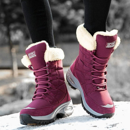 Antmvs Snow Boots Women Winter Plus Velvet Woman Shoes Warm Boots Upset To Keep Warm Thick Cotton Furry Red Women Boots Botas De Mujer