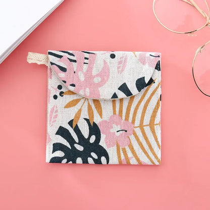 Antmvs Antmvs - Portable Women Cosmetic Organizer Sanitary Napkin Storage Bag Girls Ladies Cute Coin Card Sanitary Pad Pouch Small Cosmetic Bag