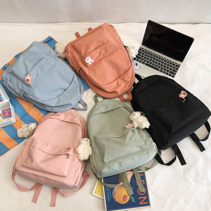 Antmvs Antmvs Casual Backpacks Women  Solid Color Women Shoulder Bag Nylon Teenage Girl School Bag Trend Backbag Mochilas Female