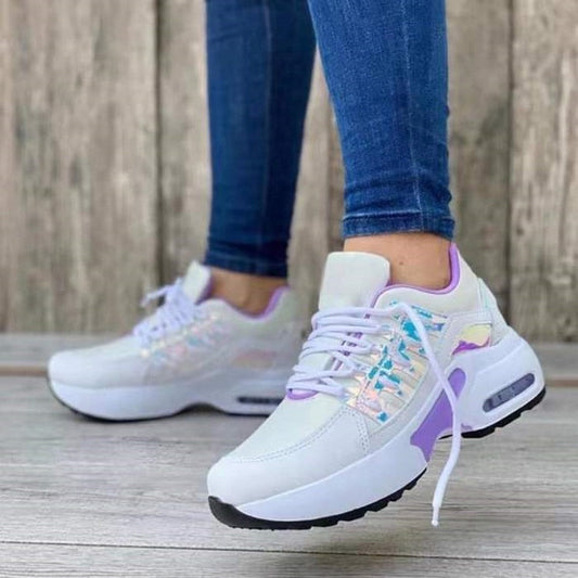 antmvs   Comfortable Outdoor High-Quality Walking Shoes Women's White Shoes Spring Autumn New Lace-Up Flat Casual Sports Shoes