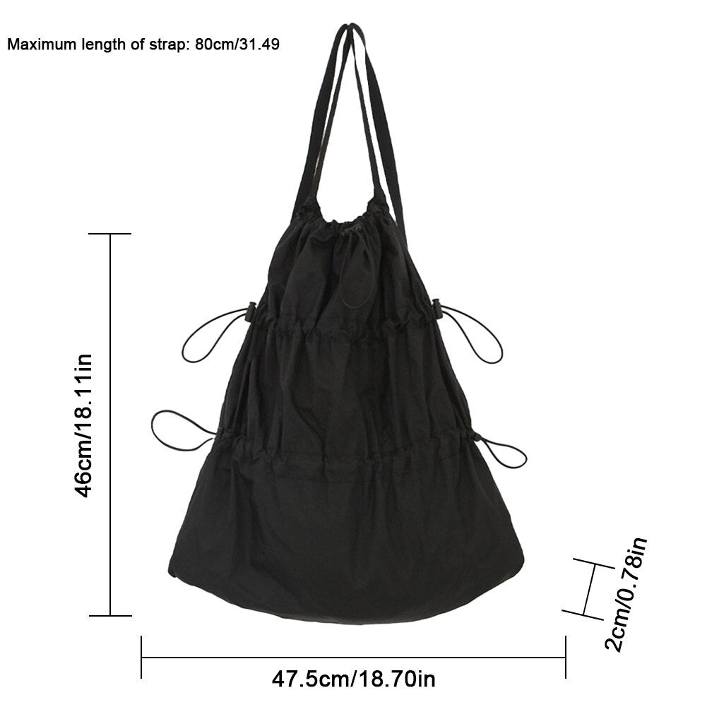 Antmvs Antmvs Fashion drawstring backpack Women's casual nylon soft shoulder bag Large capacity women's backpack light weight travel