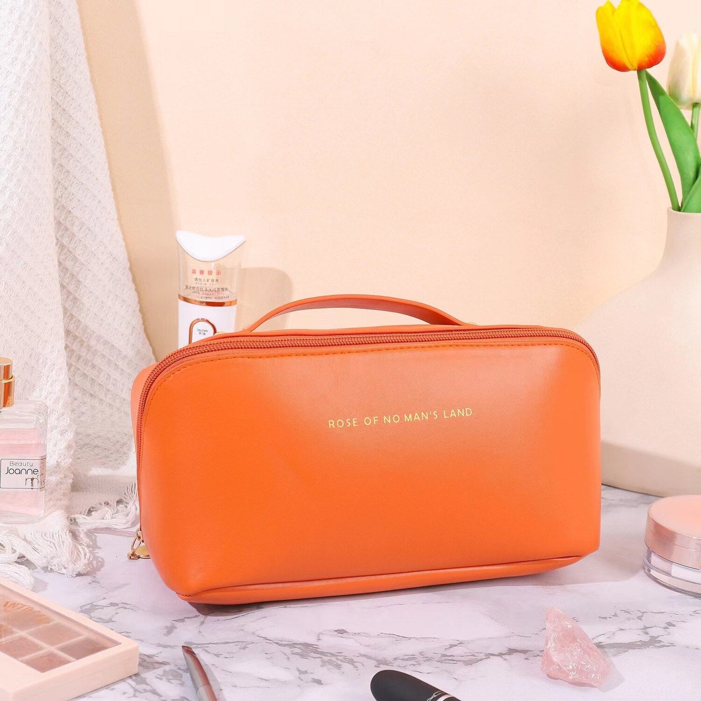 Antmvs Antmvs  Large-Capacity Travel Cosmetic Bag Portable PU Makeup Pouch Women Waterproof Bathroom Washbag Multifunctional Toiletry Kit