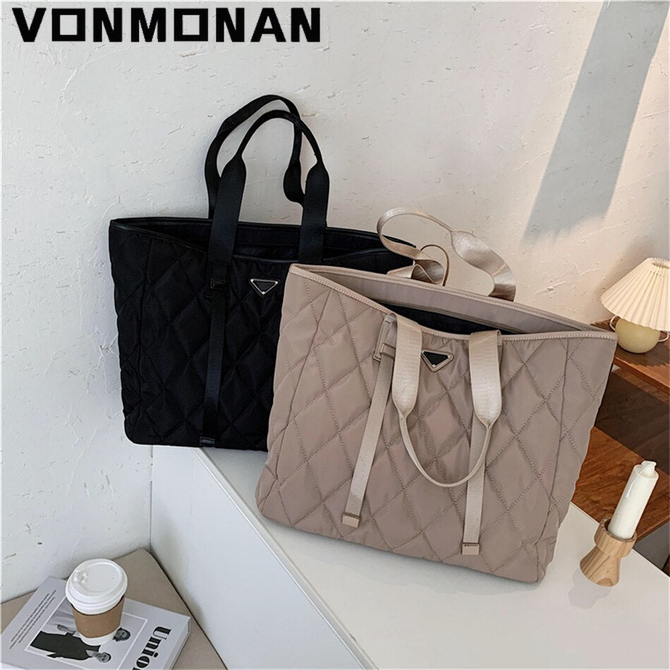 Antmvs Antmvs  Winter Large Shoulder Bags for Women  Trend Tote Top-handle Shopper Bag Female Branded Handbags and Purses  Nylon Sac A Main