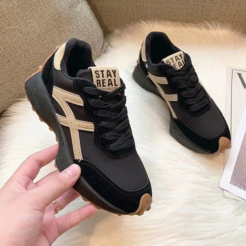 Black Friday Antmvs  Leather Women's Sneakers Luxury Platform Shoes Plush Leisure Light Anti-Slip Green Running Shoes Fashion Designer Zapatos Mujer