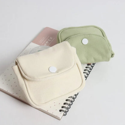 Antmvs Antmvs - Portable Coin Purse New Solid Color Mini Cash Wallet Lightweight Cotton Headphone Bag Women Key Pouch Travel Card Holder