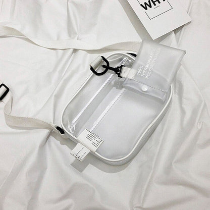 Antmvs Antmvs Jelly Small Phone Bags With Card Holder Wide Straps Flap Causual PVC Transparent Clear Woman Crossbody Bags Shoulder Bag Handbag