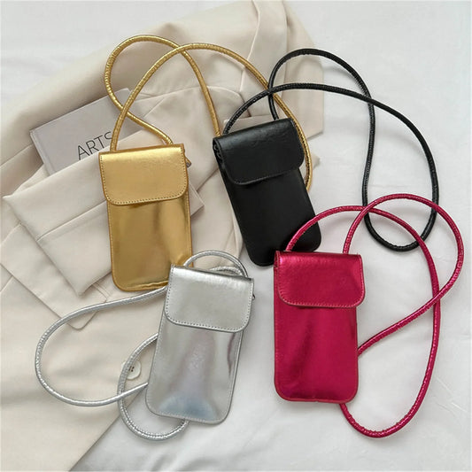 Antmvs Antmvs - New Women Bag Leather Wallets Solid Color Shoulder Bag Cell Phone Purse Lady Crossbody Handbag Female Money Bags Messenger Pouch