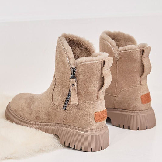 Antmvs Snow Boots Women Winter 2024 Plus Woman Shoes Warm Boots Thick Cotton Boots Botas De Mujer Zipper Reverse Fleece Leather Shoes