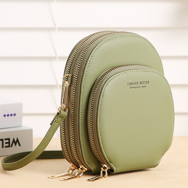 Antmvs Antmvs Women Shoulder Bag Small Crossbody Bag PU Female Large Capacity Mobile Phone Bag Ladies Handbag Gift