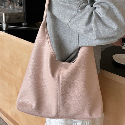 Antmvs Antmvs Pu Leather Large Capacity Women's Shoulder Bag Solid Color Ladies Travel Handbags Simple Female Girls Tote Underarm Bags Purse