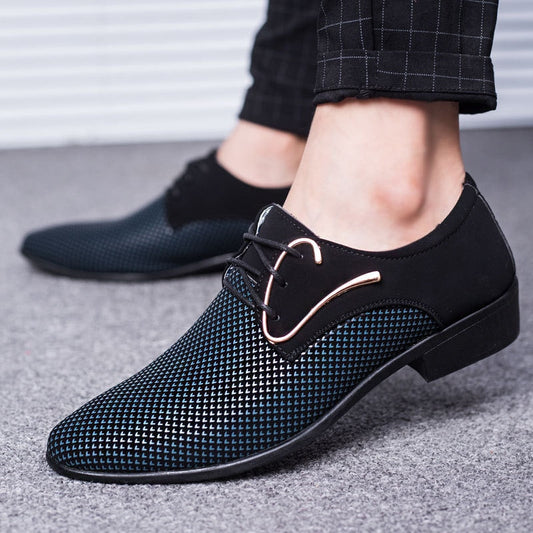 antmvs  Luxury Brand Man Dress Shoes Pointed Toe Designer Leather Shoes For Men High Quality Oxford Business Casual Shoes Big Size 38-48