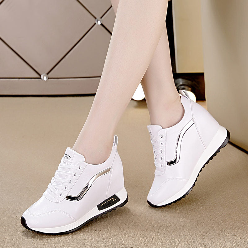 antmvs  Microfiber Leather Women Casual Shoes 7Cm Platform Wedge Women Fashion Sneakers Winter Autumn Air Mesh Women Summer Shoes