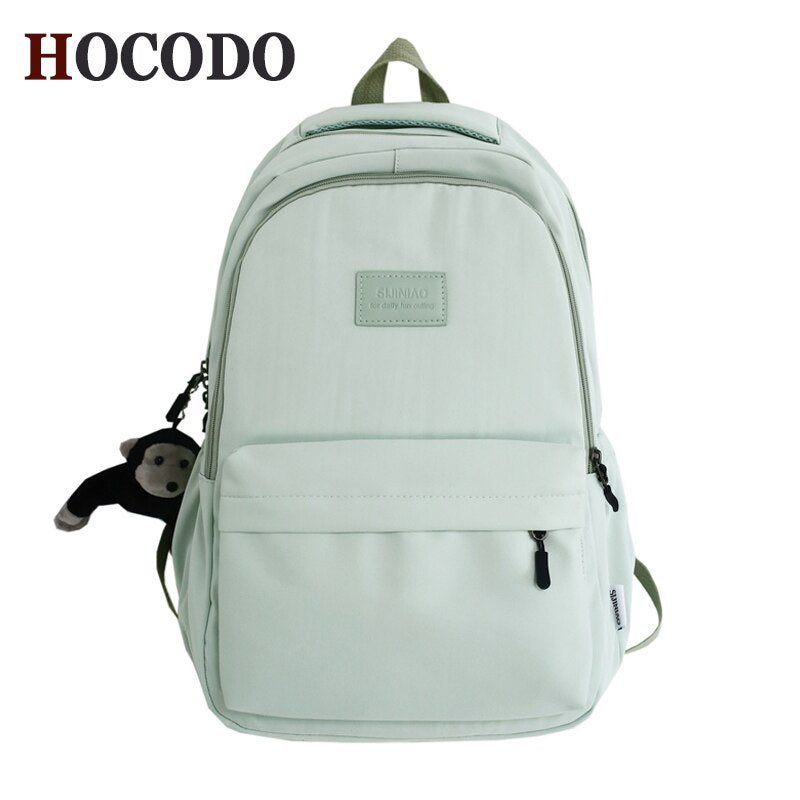 Antmvs Antmvs  High Quality Waterproof Nylon Women Backpack For Teenage Girl School Bag Korean Style College Student Bag Laptop Backpack