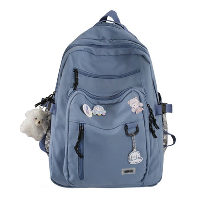 Antmvs Antmvs  Harajuku Cute School Bag For Girls Multi Pocket Waterproof Nylon Women Backpack Fashion Travel Backbags Large Capacity Bookbags