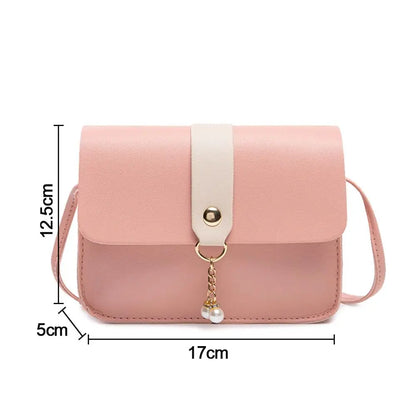 Antmvs Antmvs - Women's Bag Versatile Summer Women's Bag Contrast Small Square Bag With Pearl Pendant Fashion Ladies Bag Crossbody Bag