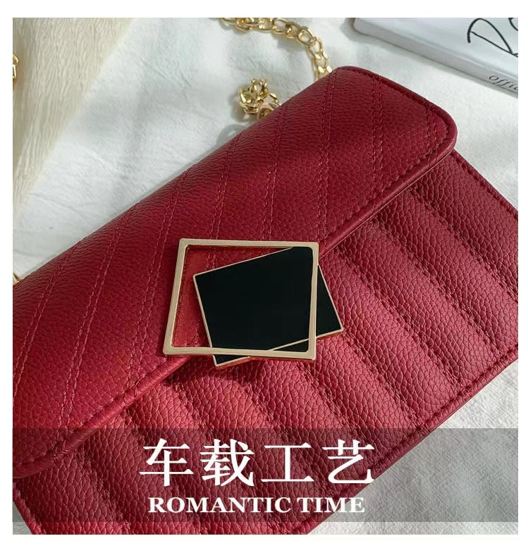 Antmvs Antmvs Shoulder Bag Female New Trend Fashion  Atmospheric Soft Surface Small Square