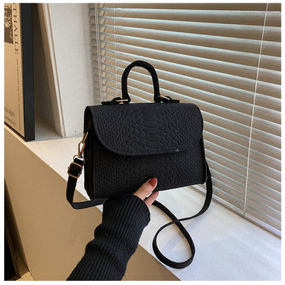 Antmvs Antmvs Crocodile Embossed Niche Crossbody Bag Solid Color Girl Luxury Totes Female Korean Trend Handbags Leather  Shoulder Bag