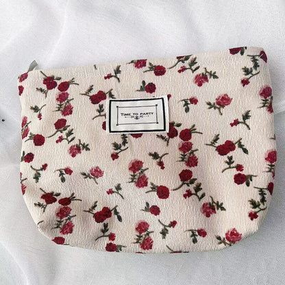 Antmvs Antmvs Large Capacity Travel Makeup Bag Skincare Bag Toiletry Organizer Makeup Pouch Clutch Fashion Simple Floral Jacquard Cosmetic Bag