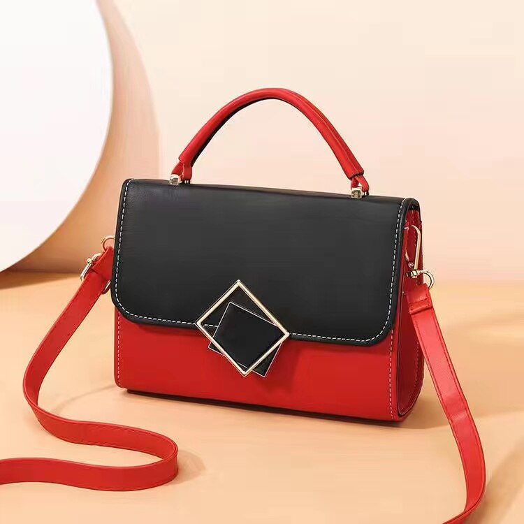 Antmvs Antmvs Bag Women Fashion Two-Color Stitching All-Match Shoulder Handbag Trend Small Square