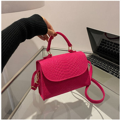 Antmvs Antmvs Crocodile Embossed Niche Crossbody Bag Solid Color Girl Luxury Totes Female Korean Trend Handbags Leather  Shoulder Bag