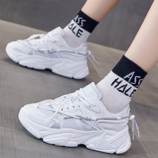 Black Friday Antmvs  White Chunky Sneakers Women's Vulcanize Shoes Casual Women Shoes Vulcanized Sneakers Walking Shoes Tenis Feminino Plus Size 43