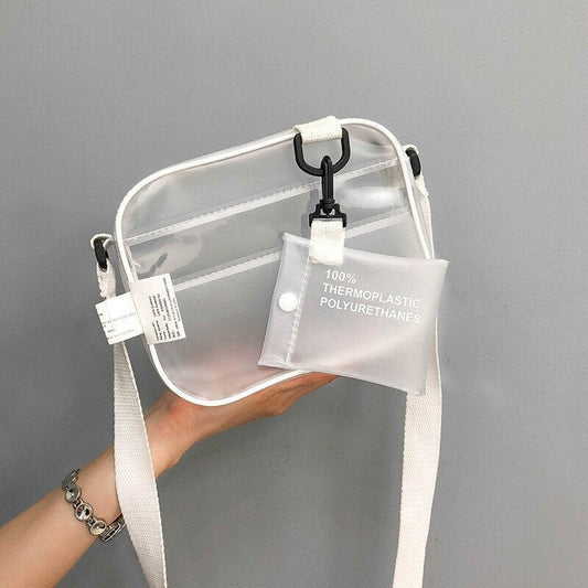 Antmvs Antmvs Jelly Small Phone Bags With Card Holder Wide Straps Flap Causual PVC Transparent Clear Woman Crossbody Bags Shoulder Bag Handbag