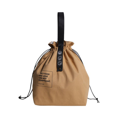 Antmvs Antmvs Lunch Bag Canvas Drawstring Thermal Insulation and Cold Storage High Capacity Camping Student Office Worker