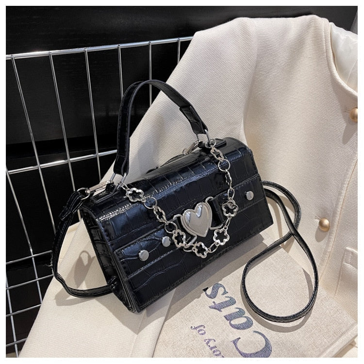 Antmvs Antmvs Harajuku Gothic Shoulder Bag Woman Metal Punk Moto Biker Style Female Handbags Cross Paper Clip Rabbit Dark Messenger Bag Purses