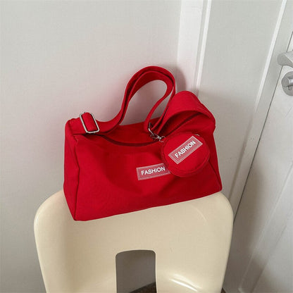 Antmvs Antmvs INS Fresh Campus Canvas Bag  Spring New Style Bag Women's Bag Fashion Network Red Girl One Shoulder Crossbody Bag