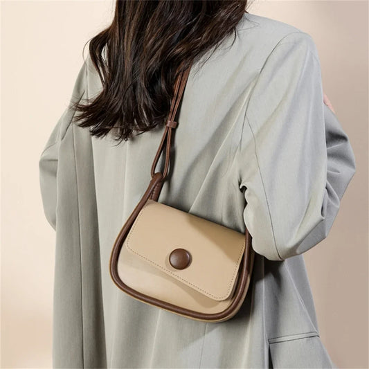 Antmvs Antmvs - New Korean Version Women'S Bag Niche Design Versatile Single Shoulder Crossbody Bag Fashion Exquisite Leather Small Square Bag