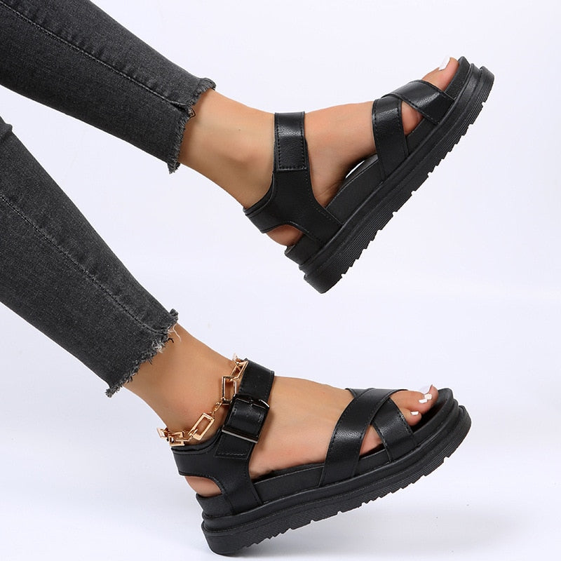 antmvs  Summer Women's Wedge Platform Sandals Fashion Open Toe Shoes Woman Sandals Ladies Casual Sandalias Mujer Verano