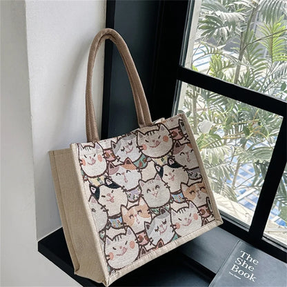 Antmvs Antmvs - Literary Large Capacity Cotton Linen Women'S Bag New Fashion Work Commuting Underarm Bag Shoulder Bag Casual Handbag