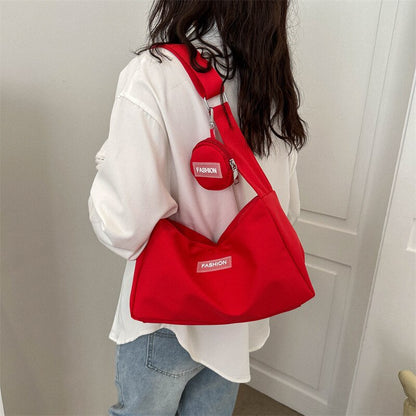 Antmvs Antmvs INS Simple Campus Canvas Bag  Spring New High Capacity Bag Women's Bag Fashion Girl Single Shoulder Crossbody Bags for Women