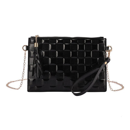 Antmvs Antmvs   Latest Hot Sale Cross Body Bags Cute Girls Shoulder Bag Elegant Bright Black & White Mini Flap Handbag Envelope Women Purse