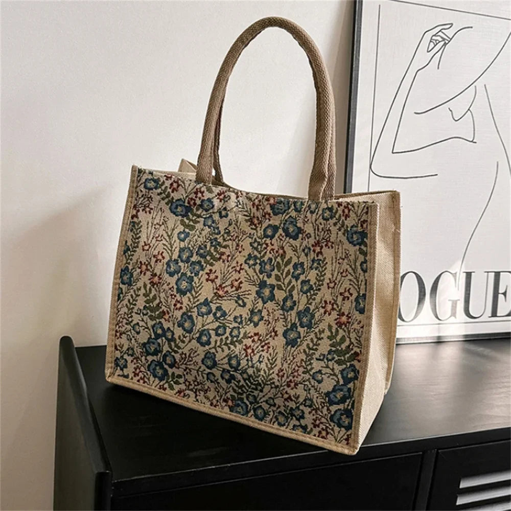 Antmvs Antmvs - Literary Large Capacity Cotton Linen Women'S Bag New Fashion Work Commuting Underarm Bag Shoulder Bag Casual Handbag