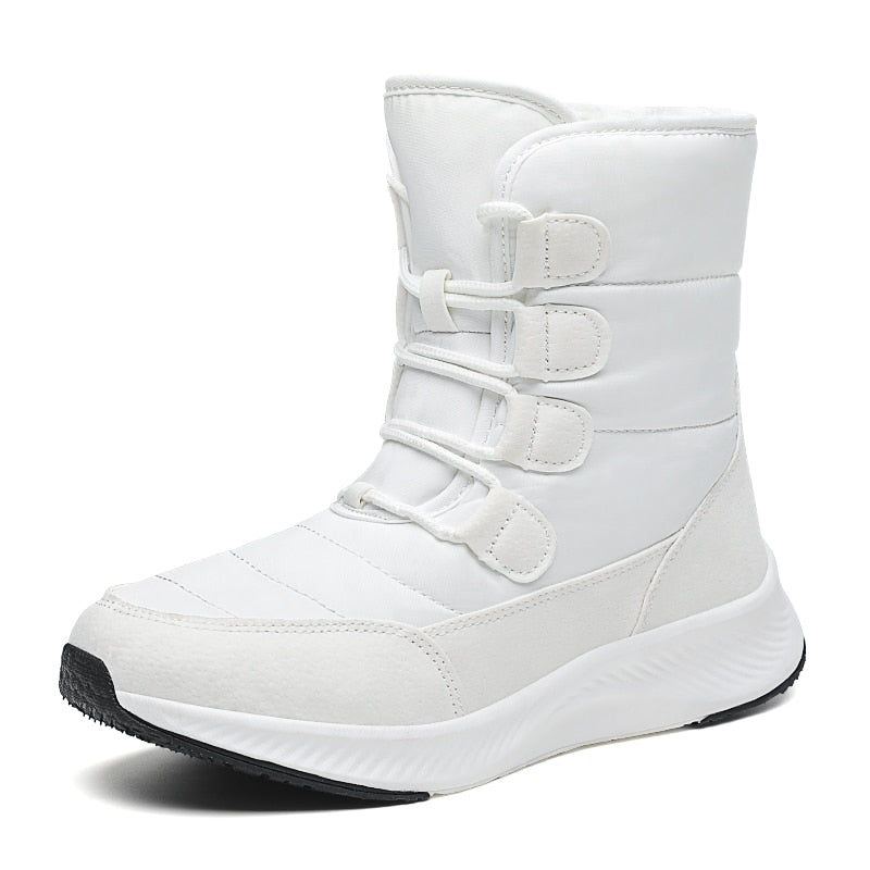 Antmvs Women Boots Winter White Snow Boot Short Style Upper Non-Slip Quality Plush Botas  Invierno Platform Shoes  Botas Mujer