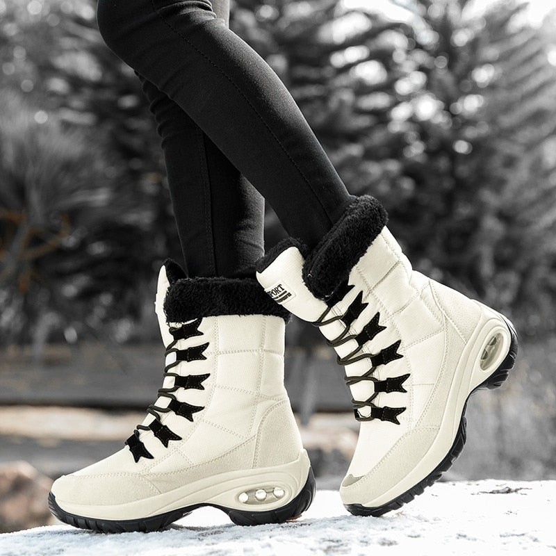 Antmvs Snow Boots Women Winter Plus Velvet Woman Shoes Warm Boots Upset To Keep Warm Thick Cotton Furry Red Women Boots Botas De Mujer