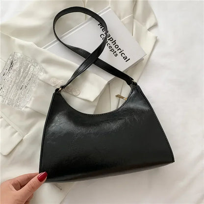 Antmvs Antmvs -  New Fashion Casual Underarm Bag Fashion Network Red Retro Crescent Bag Simple Solid Crossbody Bag Urban Women's Handbag