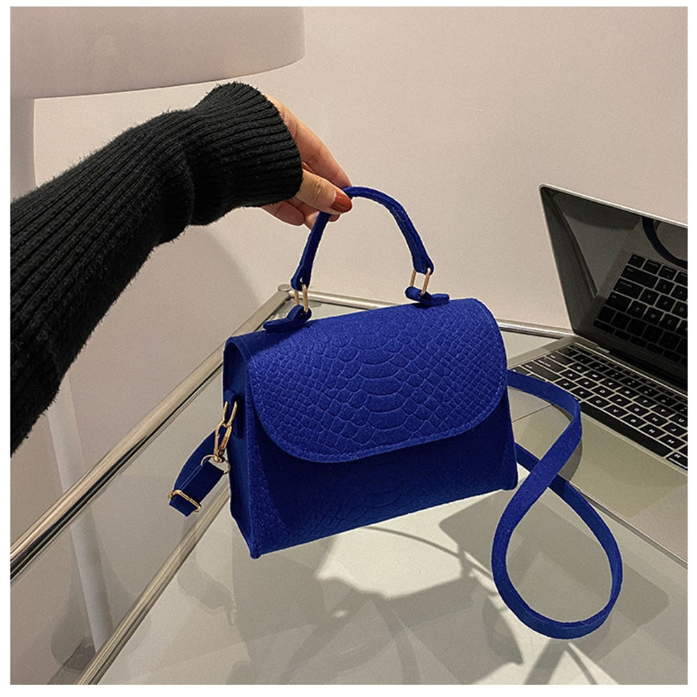 Antmvs Antmvs Crocodile Embossed Niche Crossbody Bag Solid Color Girl Luxury Totes Female Korean Trend Handbags Leather  Shoulder Bag